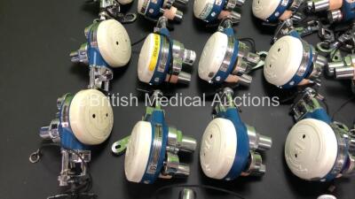 Mixed Lot Including 22 x Entonox Valves, 2 x Oxi-Pulse 3300MDD Pulse Oximeters with Finger Sensors, 1 x Nellcor N-20 Pulse Oximeter with Finger Sensor, 2 x Newtech NT1A-V Pulse Oximeters with Accessories, 4 x Aircast Ankle Braces, 2 x Medix Hi-Flo Nebulis - 2