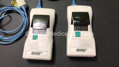 Mixed Lot Including 22 x Entonox Valves, 2 x Oxi-Pulse 3300MDD Pulse Oximeters with Finger Sensors, 1 x Nellcor N-20 Pulse Oximeter with Finger Sensor, 2 x Newtech NT1A-V Pulse Oximeters with Accessories, 4 x Aircast Ankle Braces, 2 x Medix Hi-Flo Nebulis - 4