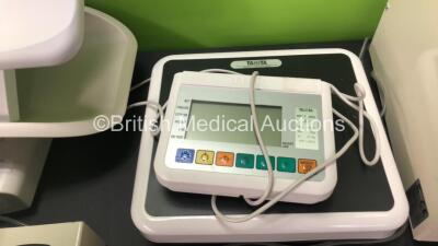 Mixed Lot Including 8 x EZ-IO G3 Power Drivers (6 x No Power, 2 x Flashing Red Light) 3 x Laerdal Link Boxes, 2 x Laerdal SimMan Remotes, 1 x Projection Lamp, 2 x Seca Infant Weighing Scales (1 x Missing Battery Casing - See Photos) 1 x Tanita Weighing Sy - 6