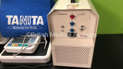 Mixed Lot Including 8 x EZ-IO G3 Power Drivers (6 x No Power, 2 x Flashing Red Light) 3 x Laerdal Link Boxes, 2 x Laerdal SimMan Remotes, 1 x Projection Lamp, 2 x Seca Infant Weighing Scales (1 x Missing Battery Casing - See Photos) 1 x Tanita Weighing Sy - 7