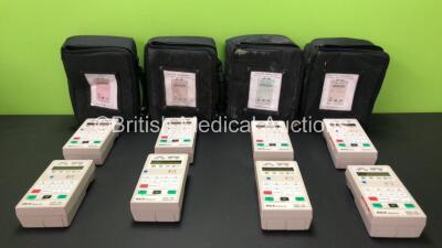8 x Pace Medical Micro Pace Ref 4580 Temporary Dual Chamber Cardiac Pacemakers in Cases (All Power Up with Stock Batteries - Batteries Not Included - 4 Cases in Photo, 8 in Total)