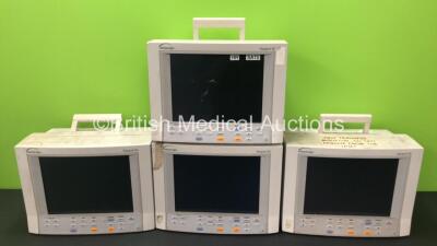 4 x Datascope Passport XG Patient Monitors (Untested, Suspected Water Damage, 1 x Damaged Casing - See Photos) *SN PX2389-K6 / PX2301-K6 / PX2401-K6 / PX2313-K6*