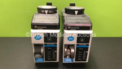 2 x Datex Ohmeda Tec 6 Plus Desflurane Vaporizer (1 x Missing Casing - See Photos) *SN AEVP18010 / AEST13113*