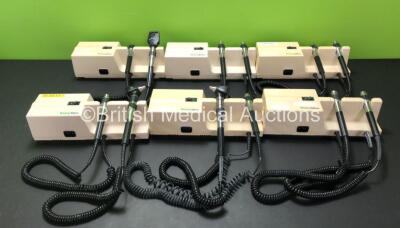 6 x Welch Allyn 767 Series Wall Mounted Ophthalmoscope Transformers with 3 x Attachments *RI*