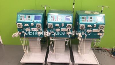 3 x Gambro AK 200 Ultra S Dialysis Machines Software Version 10.11 (All Power Up) *S/N 21781 / 21782 / 17425*