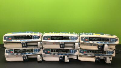 Job Lot Including 3 x CareFusion Alaris GH Syringe Pumps, 2 x Cardinal Health Alaris GH Syringe Pumps and 1 x CareFusion Asena GH Syringe Pump (All Power Up, 3 x Require Service, 1 x SP3 Error Code) *RI*