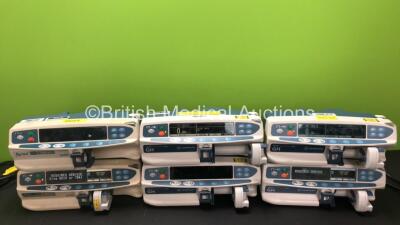 Job Lot Including 4 x CareFusion Alaris GH Guardrails Plus Syringe Pumps and 2 x Alaris Asena GH MK III Syringe Pumps (4 x Power Up, 2 x Require Service, 1 x Draws Power Does Not Power Up, 1 x No Power)