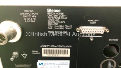 Blease 700 Series Anaesthesia Ventilator (Powers Up) *SN 0480707* - 4