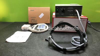 Mixed Lot Including 1 x Karl Storz 482 Cold Light Fountain Light Source with 1 x R Wolf 4525.00 Head Light (Powers Up) 1 x Richard Wolf 5132 LP Fiber Optic Light Source (No Power) 1 x Sirona 46 80 364 D2297 Controller *SN ET000004001, 45823, 1000105068*