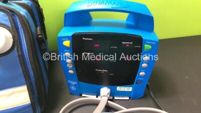 Mixed Lot Including 1 x GE Dinamap ProCare Auscultatory Patient Monitor (Powers Up) with Power Supply and 5 x BP Cuffs with Hoses in Carry Case, 1 x Microlife BP Meter, 1 x Bedfont GastroCH4 ECK Gastrolyzer (Powers Up) 1 x Ohmeda Biox 3740 Pulse Oximeter - 2