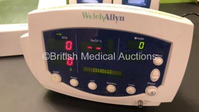 Mixed Lot Including 5 x Welch Allyn Spot Vital Signs Monitors with 5 x Power Supplies (All Power Up, 1 x Damage to Casing - See Photos) 1 x Welch Allyn 53NTO Patient Monitor (Powers Up) 1 x Mortara ELI 280 ECG Machine (Draws Power Does Not Power Up) 1 x S - 4