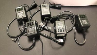 Mixed Lot Including 5 x Welch Allyn Spot Vital Signs Monitors with 5 x Power Supplies (All Power Up, 1 x Damage to Casing - See Photos) 1 x Welch Allyn 53NTO Patient Monitor (Powers Up) 1 x Mortara ELI 280 ECG Machine (Draws Power Does Not Power Up) 1 x S - 7