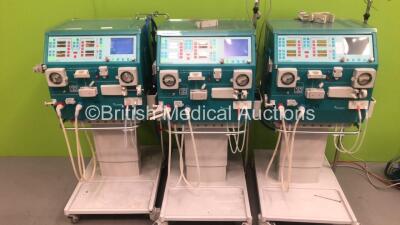 3 x Gambro AK 200 Ultra S Dialysis Machines Software Version 10.11 (2 x Power Up - 1 x Powers Up with Blank Screen) *S/N 21780 / 21779 / 15071*