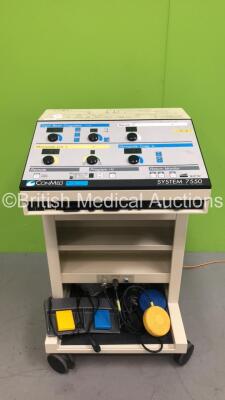 ConMed System 7550 Electrosurgical Generator +ABC Modes with Footswitch (Powers Up) *S/N 12EVG013*