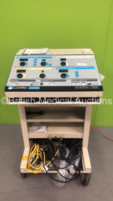ConMed System 7500 Electrosurgical Generator +ABC Modes with Footswitch (Powers Up) *S/N 00GGK016*