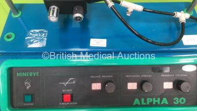 Minerve Alpha 30 Anaesthesia Ventilator with Bellows, Absorber and Hoses - 2