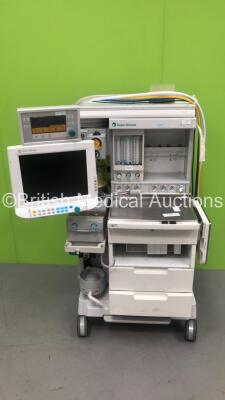 Datex-Ohmeda Aestiva/5 Anaesthesia Machine with Datex-Ohmeda Aestiva/5 SmartVent Software Version 4.5 PSVPro, Datex-Ohmeda Anaesthesia Monitor, Datex-Ohmeda Module Rack , Bellows, Absorber and Hoses (Powers Up) *S/N AMRJ03559*