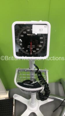 1 x Welch Allyn 420 Series Patient Monitor on Stand with BP Hose and SPO2 Finger Sensor (Powers Up) , 1 x Welch Allyn Blood Pressure Meter on Stand with Hose and Cuff, 1 x Seca Stand on Scales and 1 x Marsden Stand on Scales *S/N B0-01194* - 3
