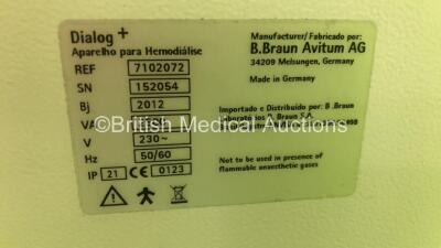 2 x B-Braun Dialog + Adimea Dialysis Machines (1 x Powers Up, 1 x No Power Cable) - 3