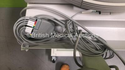 GE MAC 1200 ST ECG Machine on Stand with 10 Lead ECG Leads (Powers Up) *S/N 550012681* - 3