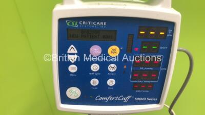 CSI Criticare Comfort Cuff 506N3 Series Vital Signs Monitor on Stand (Powers Up) *S/N FS0072119* - 2