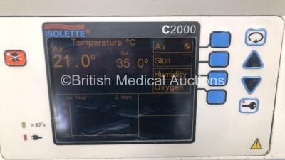 Air-Shields Isolette C2000 Infant Incubator Version 2.09 with Mattress (Powers Up) *S/N UN05027* - 2