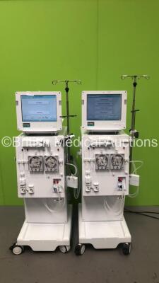 2 x B-Braun Dialog + Dialysis Machines Software Version 9.1B - Running Hours 16893 / 20886 (Both Power Up)