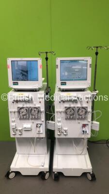 2 x B-Braun Dialog + Dialysis Machines Software Version 9.1B - Running Hours 30476 / 33971 (Both Power Up)