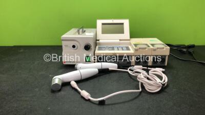 Mixed Lot Including 1 x Olympus CLH-2 Light Source (No Power) 1 x EMS Medilink Control Module (No Power) 2 x Unknown Transducer / Probes