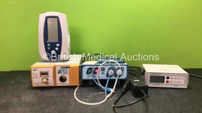 Mixed Lot Including 1 x Ohmeda Biliblanket Plus Phototherapy System (Powers Up) 1 x Donawa ARS 2010 Quick Rinse Instrument Rinsing System with 1 x AC Power Supply (Powers Up with Damage-See Photos) 1 x Welch Allyn Spot Vital Signs Monitor (Powers Up) 1 x