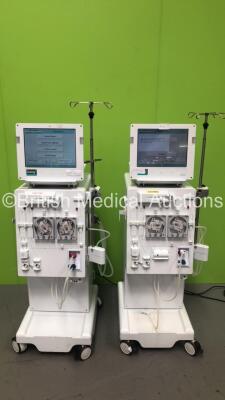 2 x B-Braun Dialog + Dialysis Machines Software Version 9.1B - Running Hours 21854 / 32957 (Both Power Up)