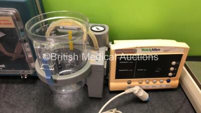 Mixed Lot Including 1 x Laerdal Suction Unit, 1 x DeVilbiss Suction Unit with Cup (Missing Lid-See Photo) 1 x Welch Allyn 52000 Series Patient Monitor, 1 x Salter Scales and 1 x 3 Lead ECG Lead - 3