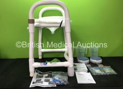 Job Lot Including 1 x MJM E180-FOS-KDE Seat Frame, 2 x MMS Beakers, 2 x MMS Flow Meters *Untested Due to Missing Power Supply* Software Manuals