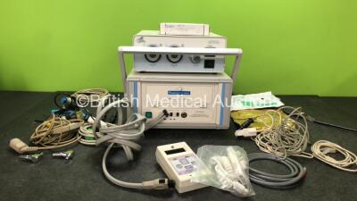 Mixed Lot Including 1 x DP Medical 2020 Digital Signal Processor Unit (No Power) 1 x Seward Thackray Light Master Halogen Light Source (Powers Up) 1 x Levator Continence Stimulator (Untested Due to Missing Battery) Various Patient Monitoring Cables