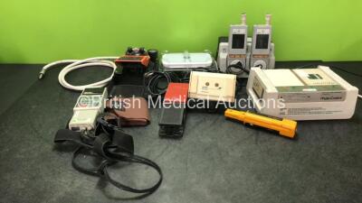 Mixed Lot Including 1 x Ambu Uni Suction Footswitch, 1 x Richard Wolf Foot Pedal, 1 x AND TM 2020 Processor with Bp Cuff (Untested Due to Possible Flat Batteries) 1 x 001829E Battery *Untested* 1 x Boston Scientific Latitude Communicator Unit, 1 x Ohmeda 