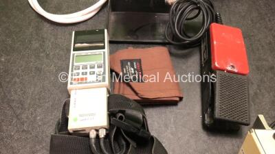 Mixed Lot Including 1 x Ambu Uni Suction Footswitch, 1 x Richard Wolf Foot Pedal, 1 x AND TM 2020 Processor with Bp Cuff (Untested Due to Possible Flat Batteries) 1 x 001829E Battery *Untested* 1 x Boston Scientific Latitude Communicator Unit, 1 x Ohmeda - 8