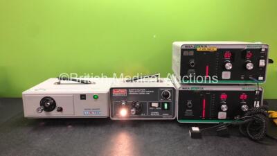 Mixed Lot Including 1 x Luxtec 9300XSP Light Source, 1 x Luxtec Universal Series 1300 Fiber Optic Light Source and 2 x Megadyne Mega VAC Plus Smoke Evacuator Units (Both Power Up) *SN 0601089, 030507, 12681, 12699*