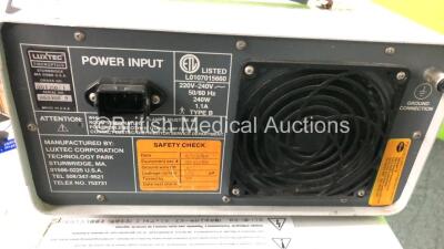 Mixed Lot Including 1 x Luxtec 9300XSP Light Source, 1 x Luxtec Universal Series 1300 Fiber Optic Light Source and 2 x Megadyne Mega VAC Plus Smoke Evacuator Units (Both Power Up) *SN 0601089, 030507, 12681, 12699* - 6