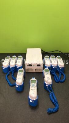 Mixed Lot Including 1 x Datex Ohmeda Type N-LCHGR.01 Battery Charger (Powers Up) 9 x Covidien Genius 2 Thermometers with Base Units