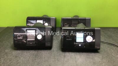 4 x ResMed Airsense 10 CPAP Units with 2 x AC Power Supplies (All Power Up, 1 with Missing Side Cover-See Photo) *SN 23191003062, 23183125869, 23162161941, 23171436928*