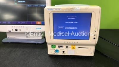 Job Lot Including 2 x Fukuda Denshi DS-7100 Monitors Including ECG, SpO2, BP, NIBP TEMP and Printer Options with 1 x BP Hose, 1 x 3 Lead ECG Lead and 1 x SpO2 Connection Lead (Both Power Up) 1 x Fukuda Denshi DS-7700 Monitor (Powers Up) *SN 36050487, 3614 - 4