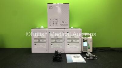 16 x Sino Medical SN-V Serial Infusion Pumps (All Unused in Box, 4 In Photo 16 In Total-Stock Photo) *SN 0496200526A06110, 049600526A06112, 0496200526A06113, 0496200526A06111, 0496200420A01933, 0496200420A01931, 0496200420A1930, 0496200420A01932, 04962004