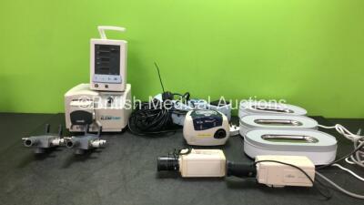 Mixed Lot Including 1 x Mindray Data Duo Patient Monitor, 1 x HK Surgical Klein Pump, 2 x Whisper Flow Regulators, 1 x ResMed Autoset Spirit II CPAP Unit, 2 x Fujinon Cameras and 3 x Philips SCF 286 Steamer Base Units
