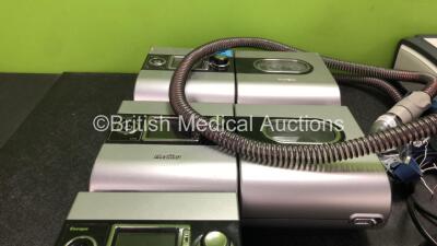Mixed Lot Including 3 x ResMed S9 Escape CPAP Units with 4 x ResMed H4i Humidifier Units, 2 x AC Power Supplies and 1 x Breathing Mask (All Power Up) 1 x Philips Respironics REMstar Auto A Flex CPAP Unit with 1 x System One Humidifier Unit and 1 x AC Powe - 2