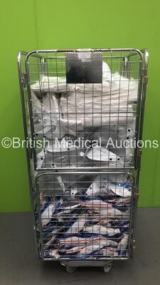 Cage of Consumables Including Disposable Coveralls, Face Masks and Protective Goggles (Cage Not Included)