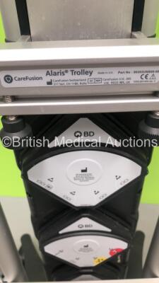 Mixed Lot Including 1 x Metal Dispensing Trolley, 1 x CareFusion Alaris Trolley and 1 x Examination Light (No Power) - 2