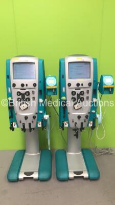 2 x Gambro Prismaflex Dialysis Machines Version 8.2 with Barkley Auto Control Unit - Running Hours 10634 / 10359 (Both Power Up)