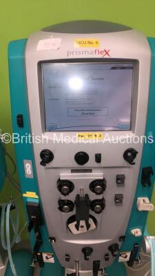 2 x Gambro Prismaflex Dialysis Machines Version 8.2 with Barkley Auto Control Unit - Running Hours 10634 / 10359 (Both Power Up) - 2