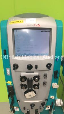 2 x Gambro Prismaflex Dialysis Machines Version 8.2 with Barkley Auto Control Unit - Running Hours 10634 / 10359 (Both Power Up) - 3