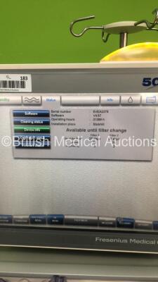 2 x Fresenius Medical Care 5008 Cordiax Dialysis Machines - Software Version 4.57 - Running Hours 31399 / 39222 (Both Power Up) *S/N 5VEA2376 / 5VEA2220 * - 7